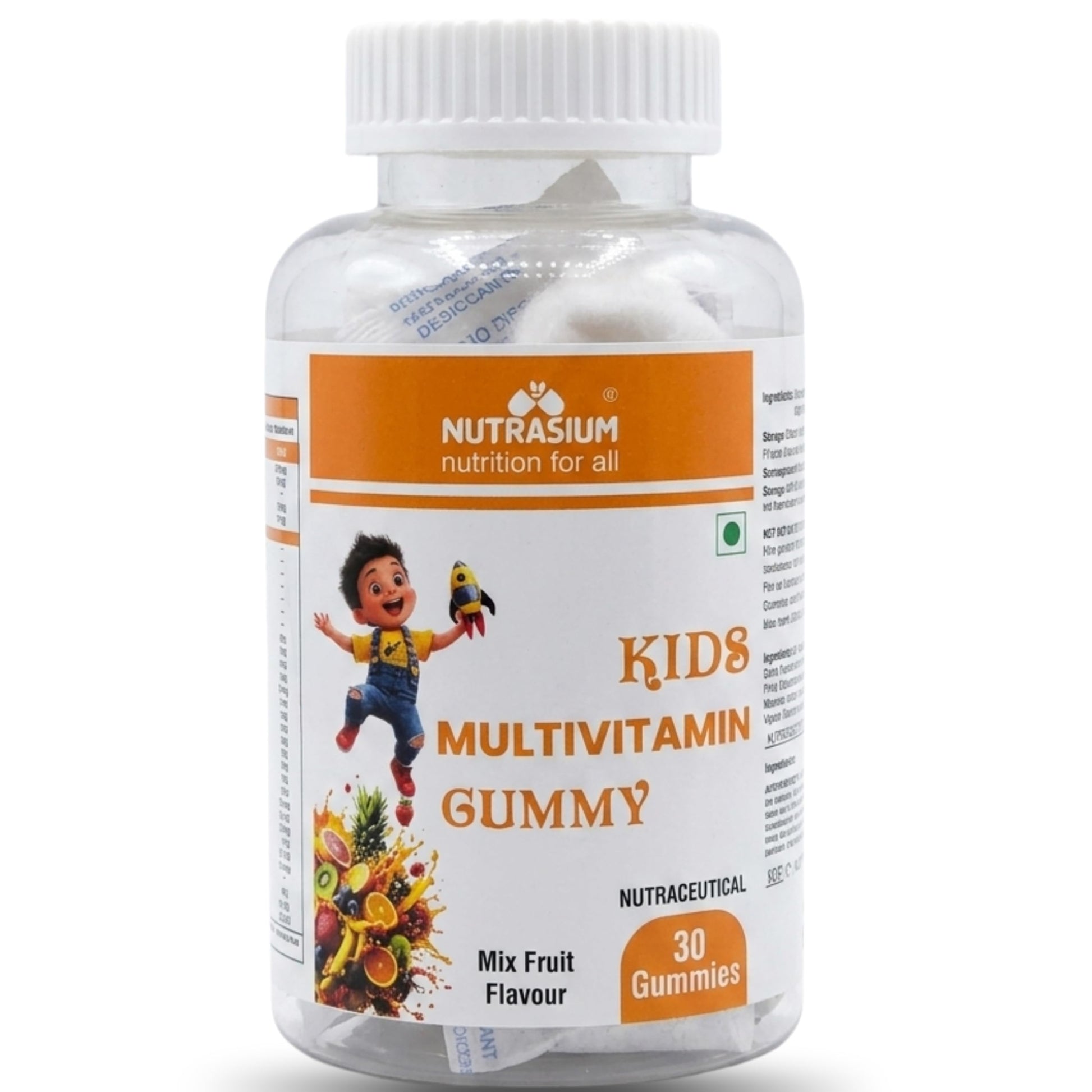 Nutrasium Multivitamin Gummies for Kids | 14 Vitamins & 10 Minerals with Ashwagandha and Ginseng | Supports Immunity, Bone Health & Brain Development | No Added Sugar | Mixed Fruit | 30 Gummies
