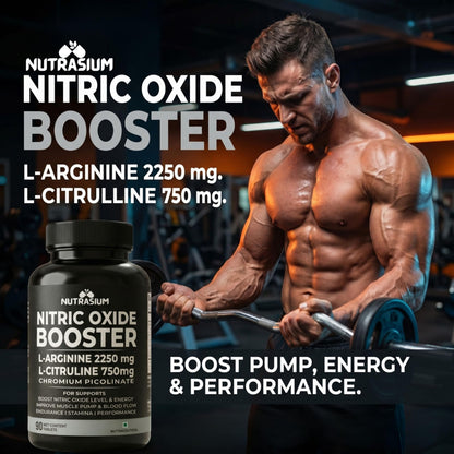 Nutrasium L-Arginine 2250 mg Tablets | Amino Acid Dietary Supplement | 45 Tablets | High Strength L-Arginine Formula | Easy to Swallow Tablets | Daily Nutritional Supplement for Adults | Unflavored
